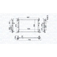 350213203900 MAGNETI MARELLI Радіатор охолодження двигуна