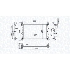 350213203900 MAGNETI MARELLI Радіатор охолодження двигуна