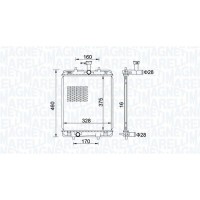 350213151500 MAGNETI MARELLI Радіатор охолодження двигуна