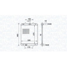 350213151500 MAGNETI MARELLI Радіатор охолодження двигуна