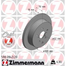 590.2843.20 ZIMMERMANN Гальмівний диск