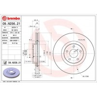 09.N256.21 BREMBO Гальмівний диск