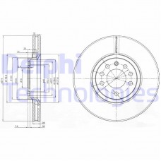 BG3973 DELPHI Гальмівний диск