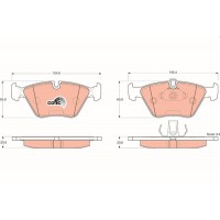 GDB1404 TRW Комплект гальмівних колодок дисковий гальм