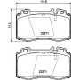 8DB 355 008-691 HELLA PAGID Комплект гальмівних колодок дисковий гальм
