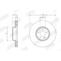 563465JC-1 JURID Гальмівний диск