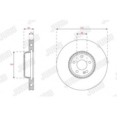 563465JC-1 JURID Гальмівний диск