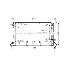 AIA2291 AVA QUALITY COOLING Радіатор охолодження двигуна