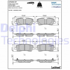 LP3254 DELPHI Комплект гальмівних колодок дисковий гальм