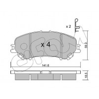 822-1010-0 CIFAM Комплект гальмівних колодок дисковий гальм