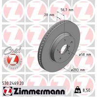 530.2469.20 ZIMMERMANN Гальмівний диск