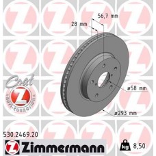 530.2469.20 ZIMMERMANN Гальмівний диск