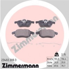 23402.200.3 ZIMMERMANN Комплект гальмівних колодок дисковий гальм