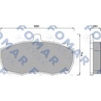 FO 499081 FOMAR Friction Комплект гальмівних колодок дисковий гальм