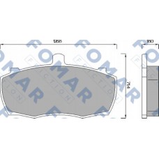 FO 499081 FOMAR Friction Комплект гальмівних колодок дисковий гальм FO 499081 FOMAR Friction Комплект гальмівних колодок дисковий гальм