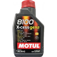 Олива моторне 100% синтетичне MOTUL 8100 X-cess GEN2 5W-40, 1л (368201) (109774) купити в Україні цена