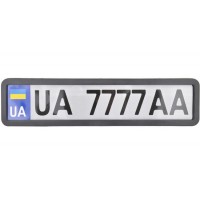 Рамка номерного знака CARLIFE черная матовая (NH420)