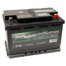 Батарея аккумуляторная GIGAWATT 12В, G74R, 74Ah, 680А купити в Україні