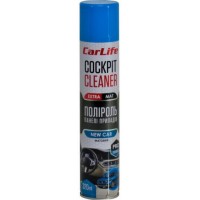 Полироль для пластика CARLIFE Cockpit Cleaner Extra Mat новая машина, 320 мл (CF344)