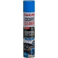 Полироль для пластика CARLIFE Cockpit Cleaner Extra Mat новая машина, 320 мл (CF344)