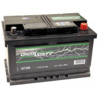Батарея аккумуляторная GIGAWATT 12В, G72R, 72Ah, 680А купити в Україні
