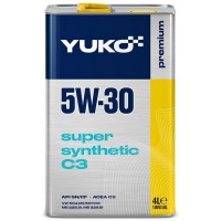 Олива моторне синтетичне YUKO SUPER SYNTHETIC C3 5W-30 4л (20770) купити в Україні