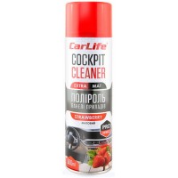 Полироль для пластика CARLIFE Cockpit Cleaner Extra Mat клубника, 500 мл (CF523)
