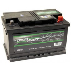 Батарея аккумуляторная GIGAWATT 12В, G70R, 70Ah, 640А купити в Україні