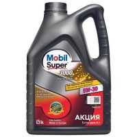 Олива моторне синтетичне MOBIL Super 3000 FE 5W-30 4+1- 5л (156155)