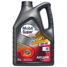Олива моторне синтетичне MOBIL Super 3000 FE 5W-30 4+1- 5л (156155)