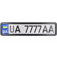 Рамка номерного знака CARLIFE черная глянцевая (NH430)