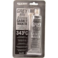 Силиконовый прокладочный герметик RUNWAY Gasket Maker -62C° +343C° серый, 85г (RW8503) купити в Україні