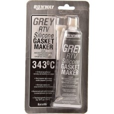 Силиконовый прокладочный герметик RUNWAY Gasket Maker -62C° +343C° серый, 85г (RW8503) купити в Україні