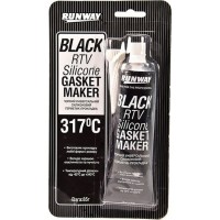Силиконовый прокладочный герметик RUNWAY Gasket Maker -62C° +317C° черный, 85г (RW8501) купити в Україні