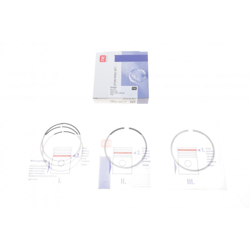 Кільця поршневі Ford Tourneo Connect/Transit Connect 1.6 13- (79mm/STD) (1.2-1.2-2.0) = 8921760000