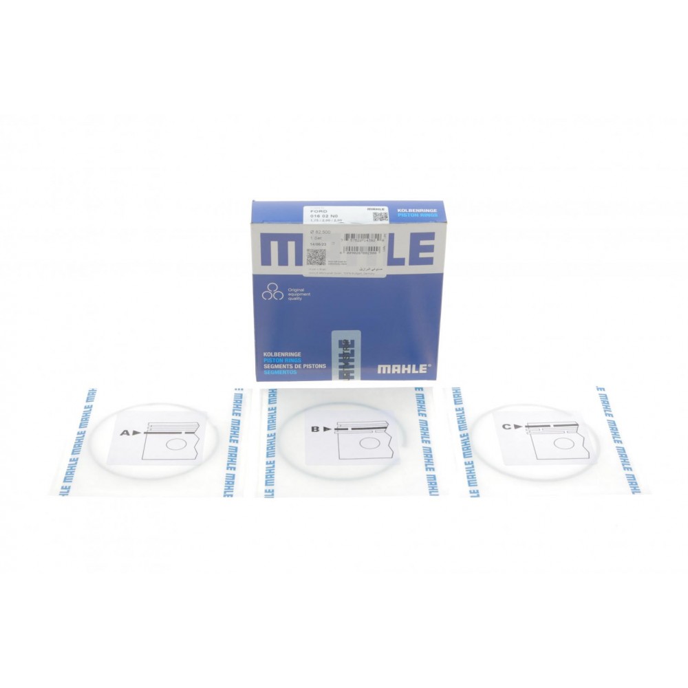 016 02 N0 MAHLE Комплект поршневих кілець