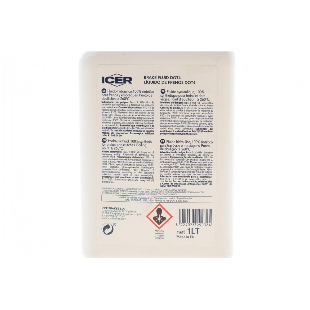 Рідина гальмівна DOT4 (1L)