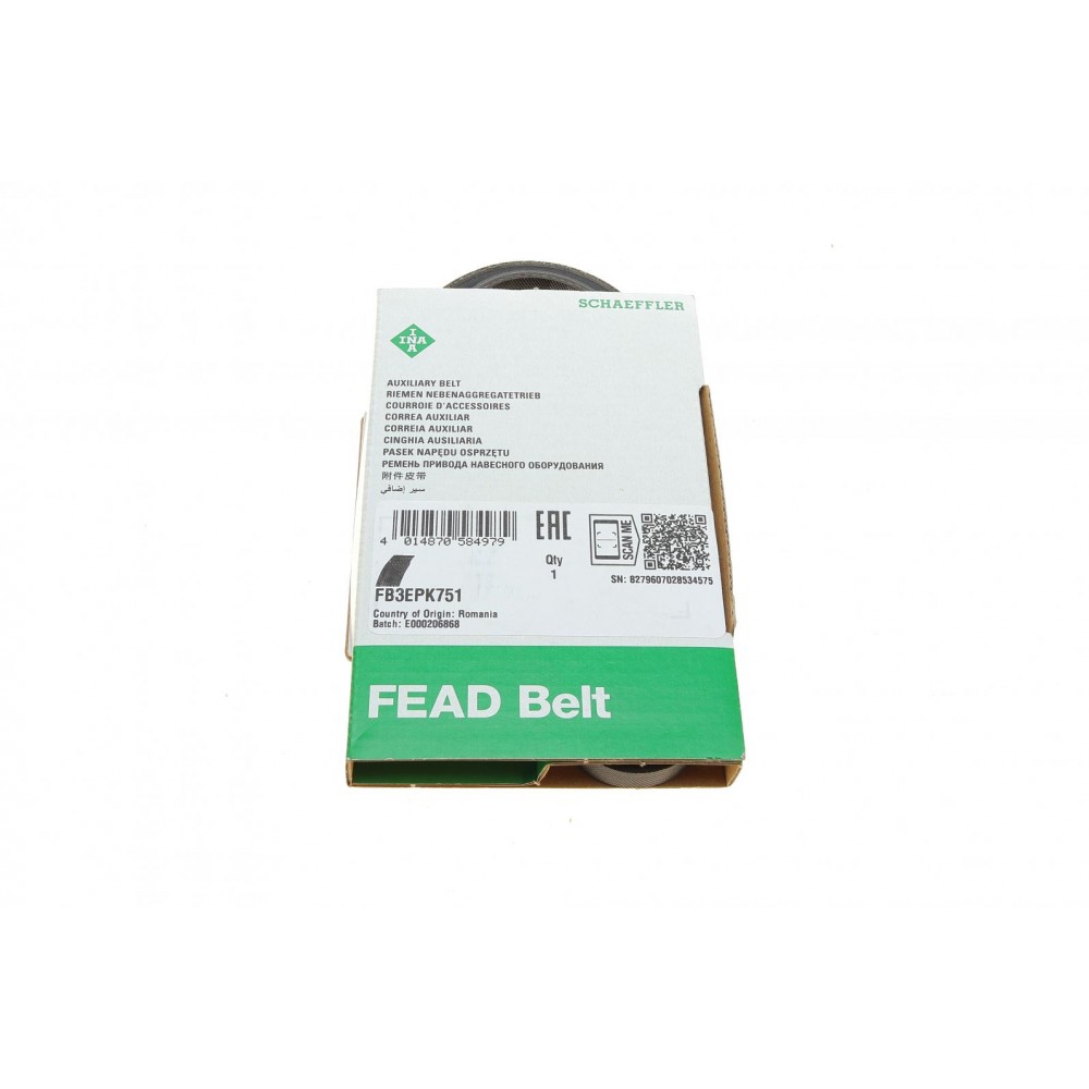 FB 3EPK751 INA Поліклиновий ремінь