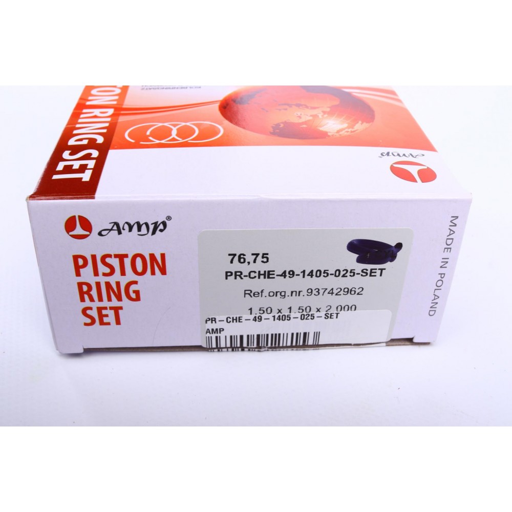 Кільця поршневі Chevrolet Aveo 1.5 (+0.25/76.75mm) (1.5x1.5x2.0)