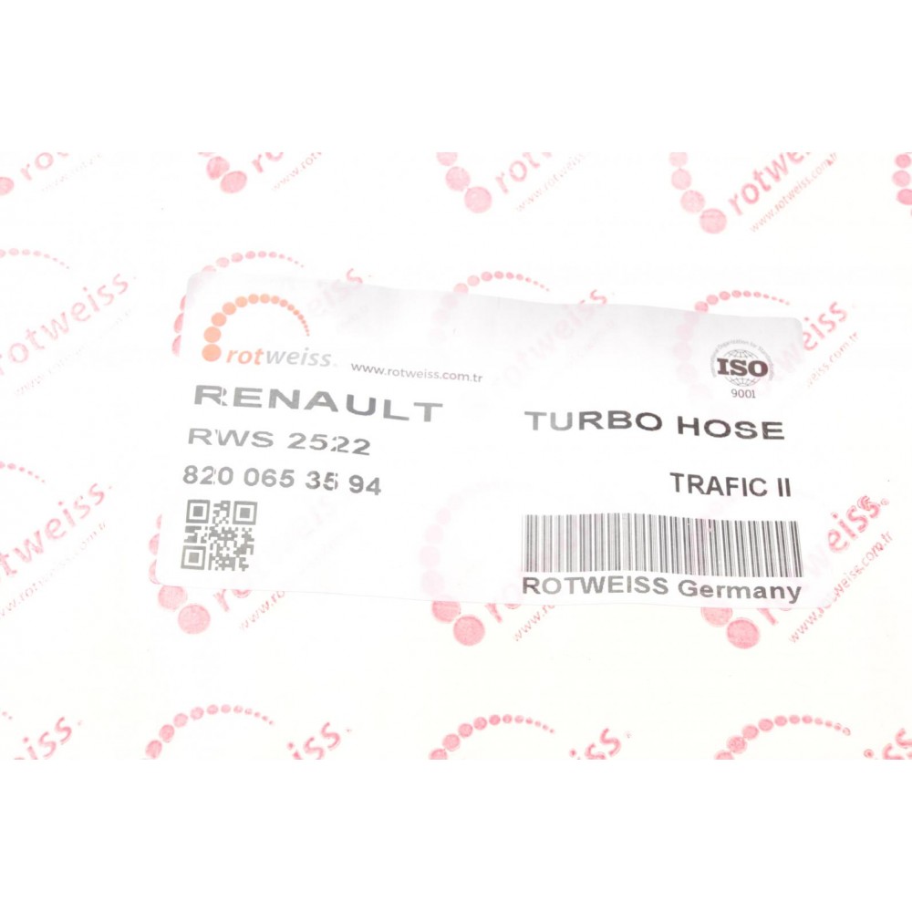 Патрубок інтеркулера (L) Renault Trafic II 1.9dCi 01-