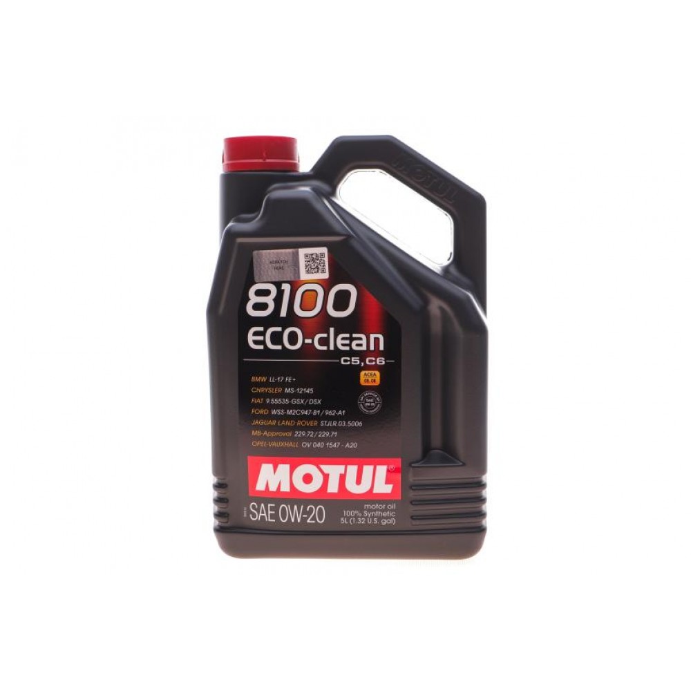 Олива моторне 100% синтетичне MOTUL 8100 Eco-Clean 0W-20, 5л (868151) (108862)