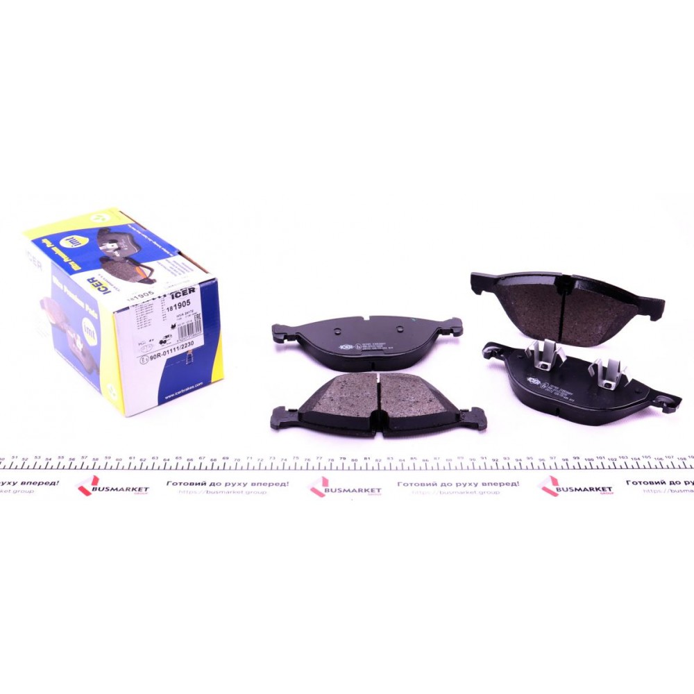 181905 ICER Комплект гальмівних колодок дисковий гальм