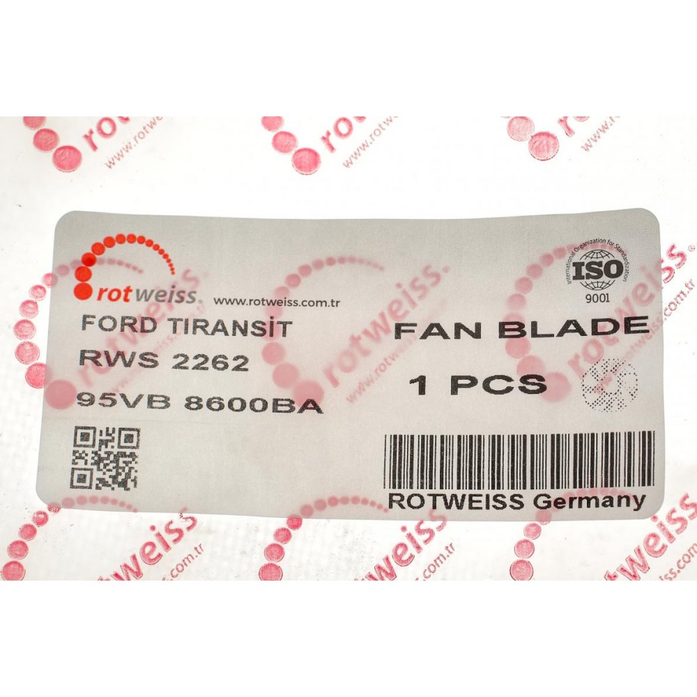 Крильчатка вентилятора Ford Transit 2.5D/TD (біла, кругла)