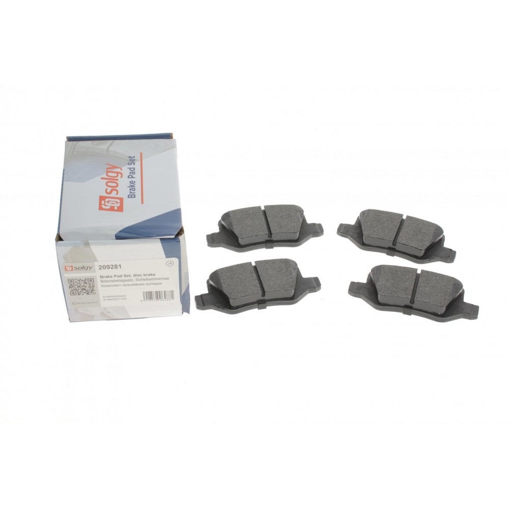 Колодки гальмівні (задні) MB A-class (W168/W169) 97-12/B-class (W245) 05-11/Vaneo (W414) 02-05