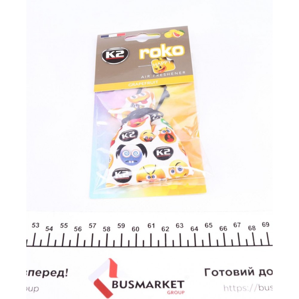Ароматизатор для салона авто К2 Roko Happy грейпфрут 25 г (V824H)