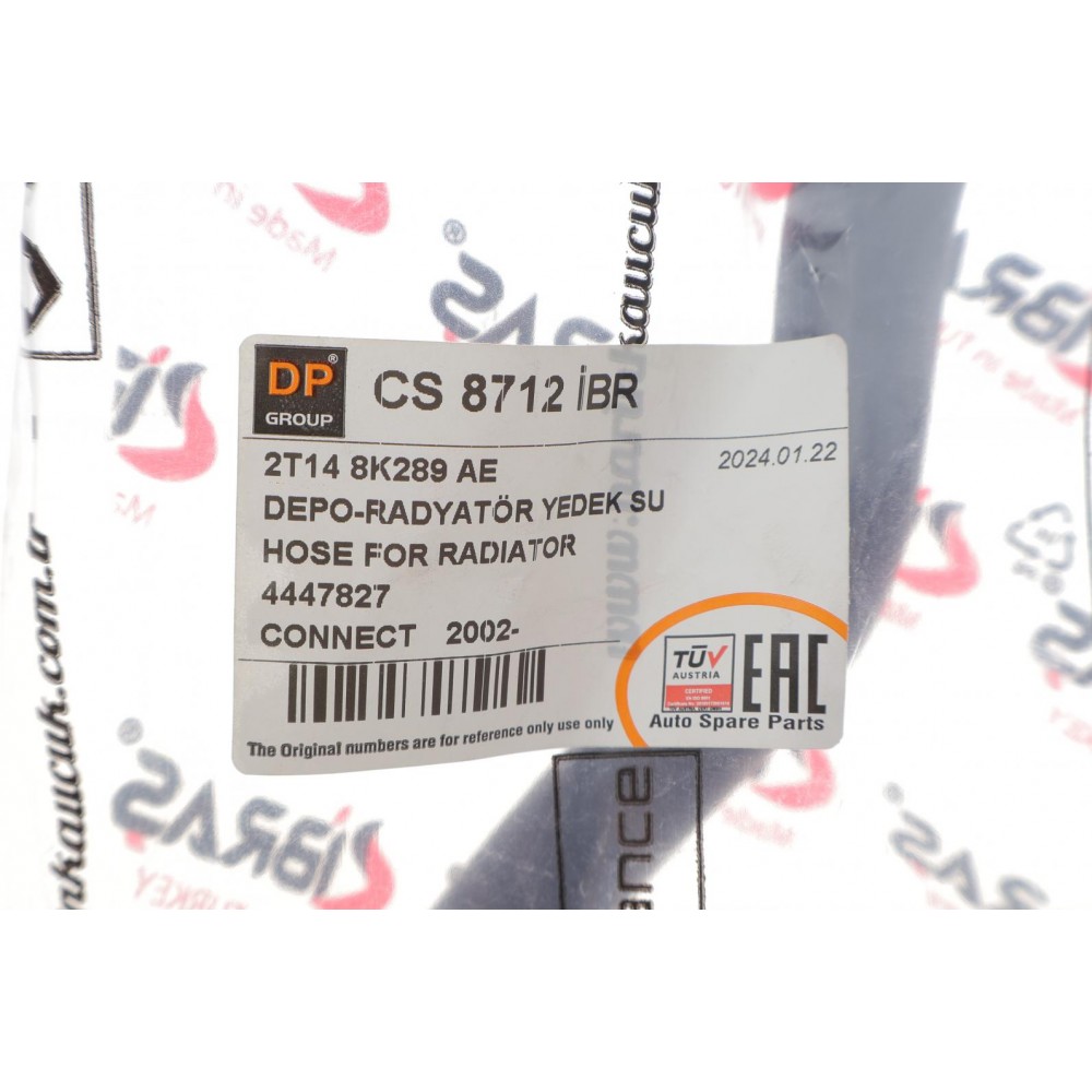 Патрубок радіатора Ford Transit Connect 1.8Di/TDCi 02-13