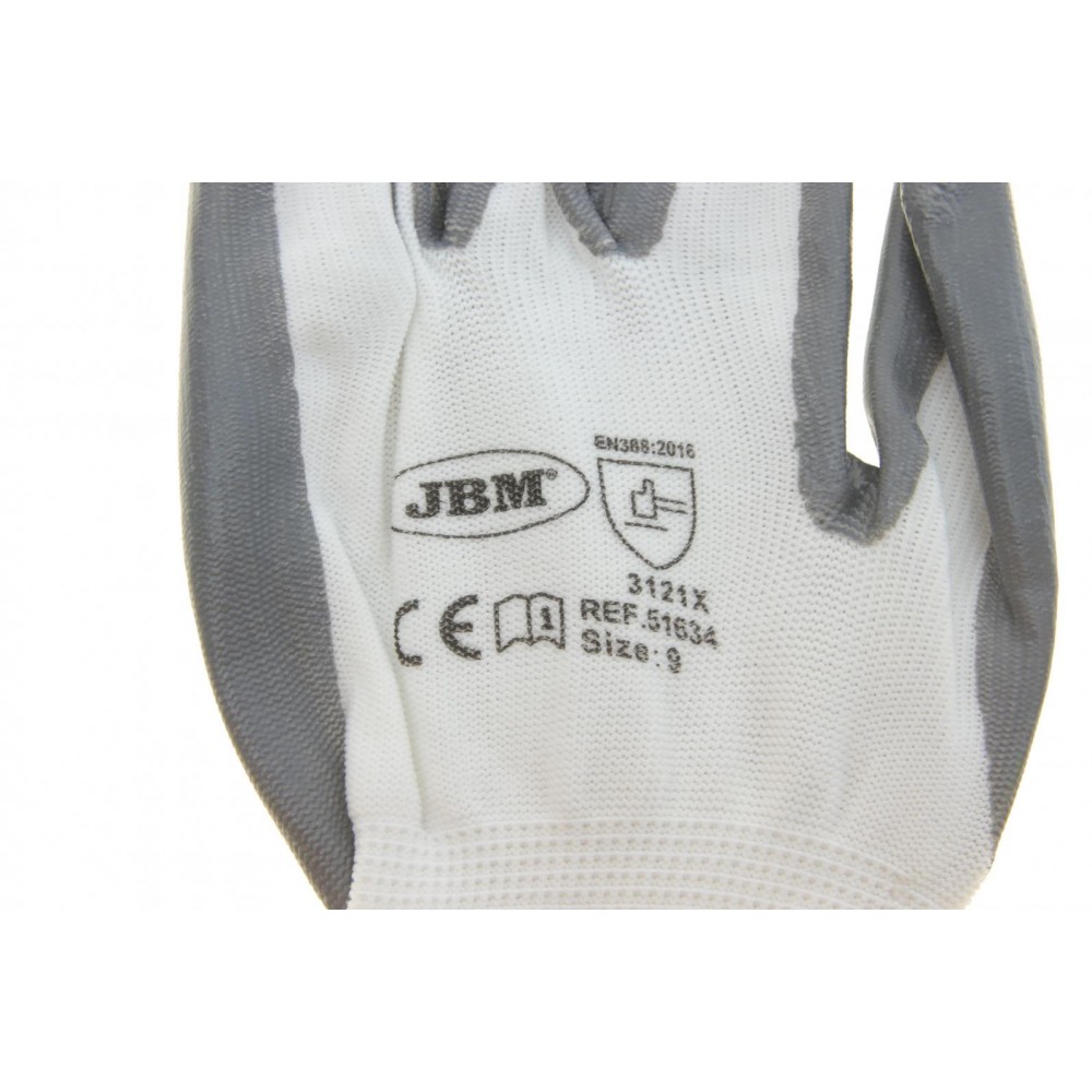 Рукавиці з нітриловим покриттям долонь (Т.9)