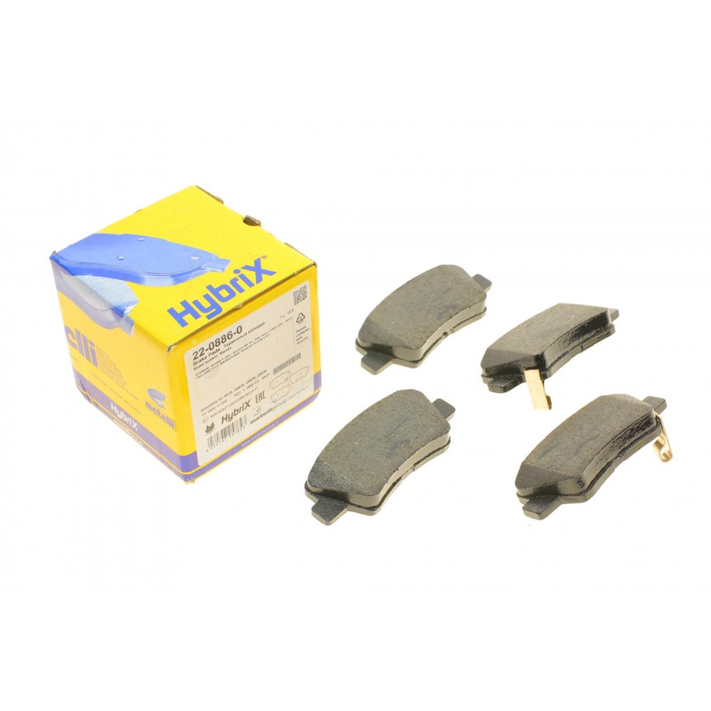 22-0886-0 METELLI Комплект гальмівних колодок дисковий гальм