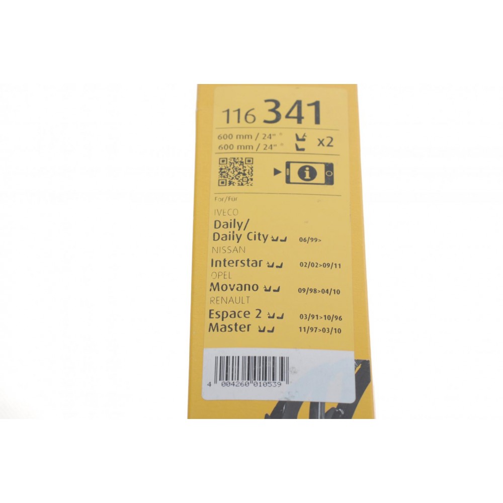 Щітки склоочисника (600/600мм) Renault Master/Iveco Daily 00-