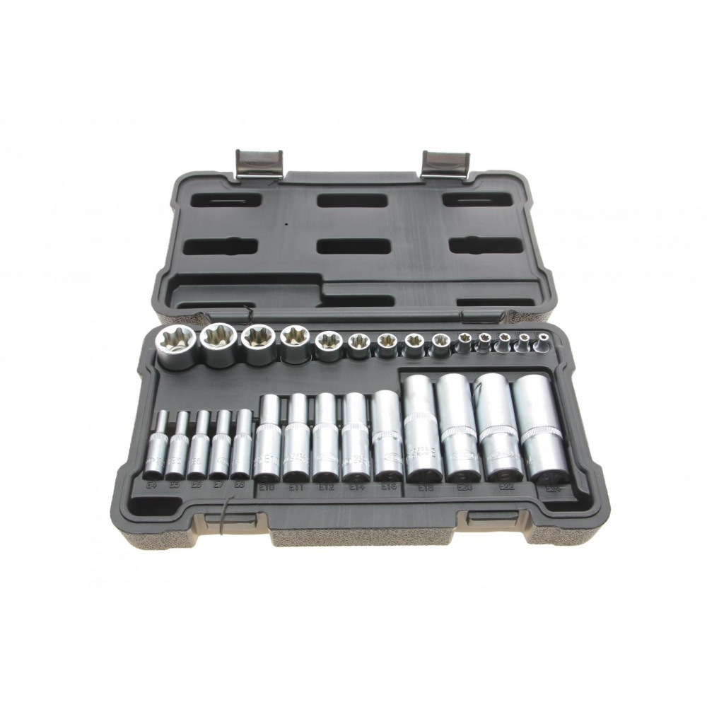 Набор Torx головок 6-ти гранных JBM 1/4/3/8/1/2 (28шт) (54141) купити в Україні